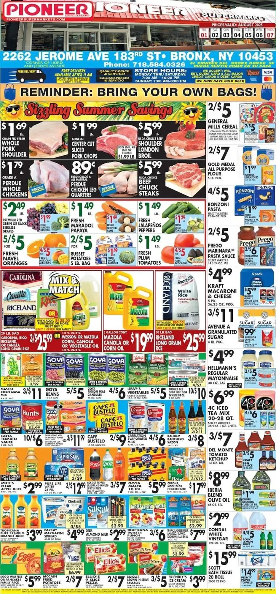 Weekly ad Pioneer Supermarkets Weekly Ad from August 1 to August 7 2025 - Page 1