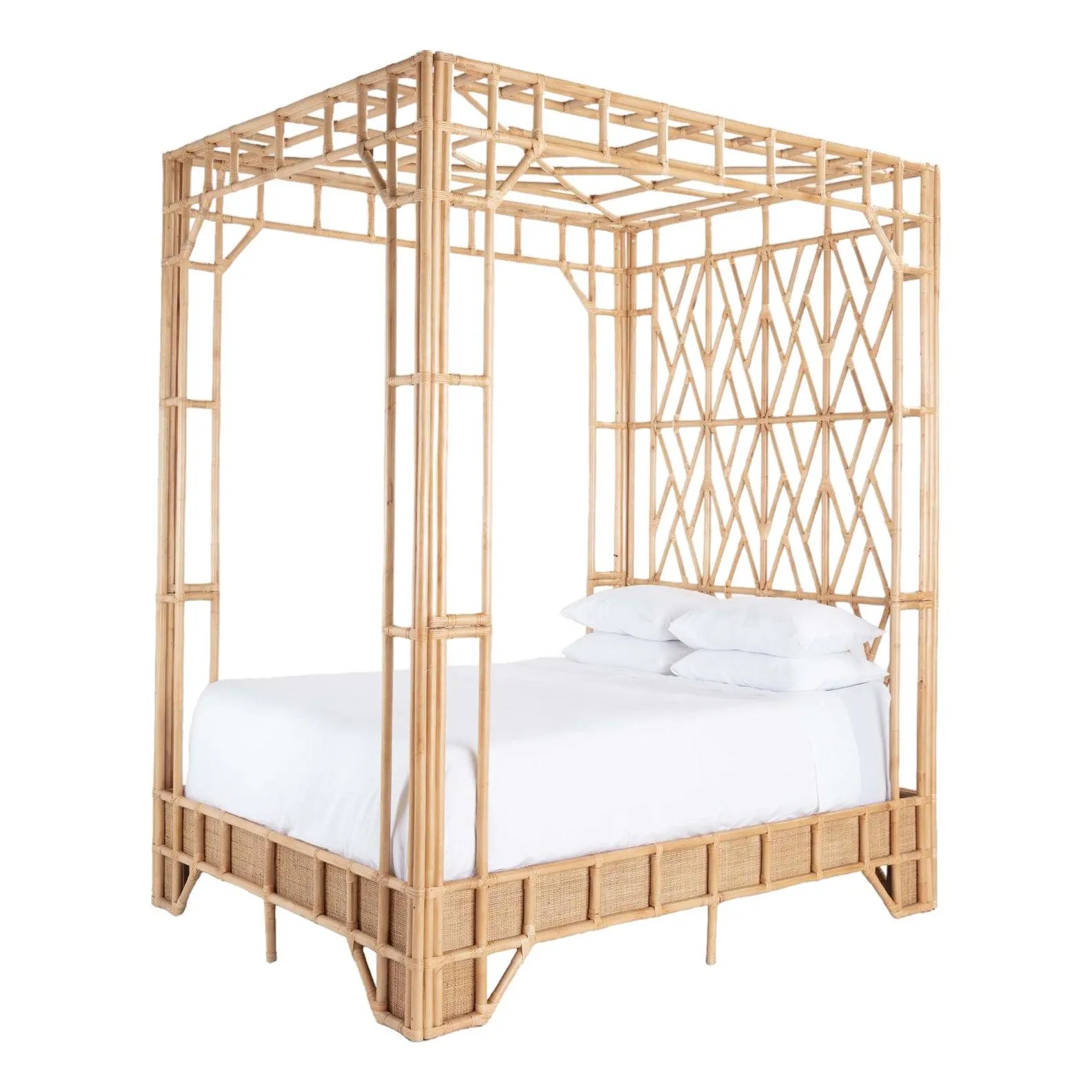 Amanda Lindroth Paradise Fretwork Canopy Bed - Queen
