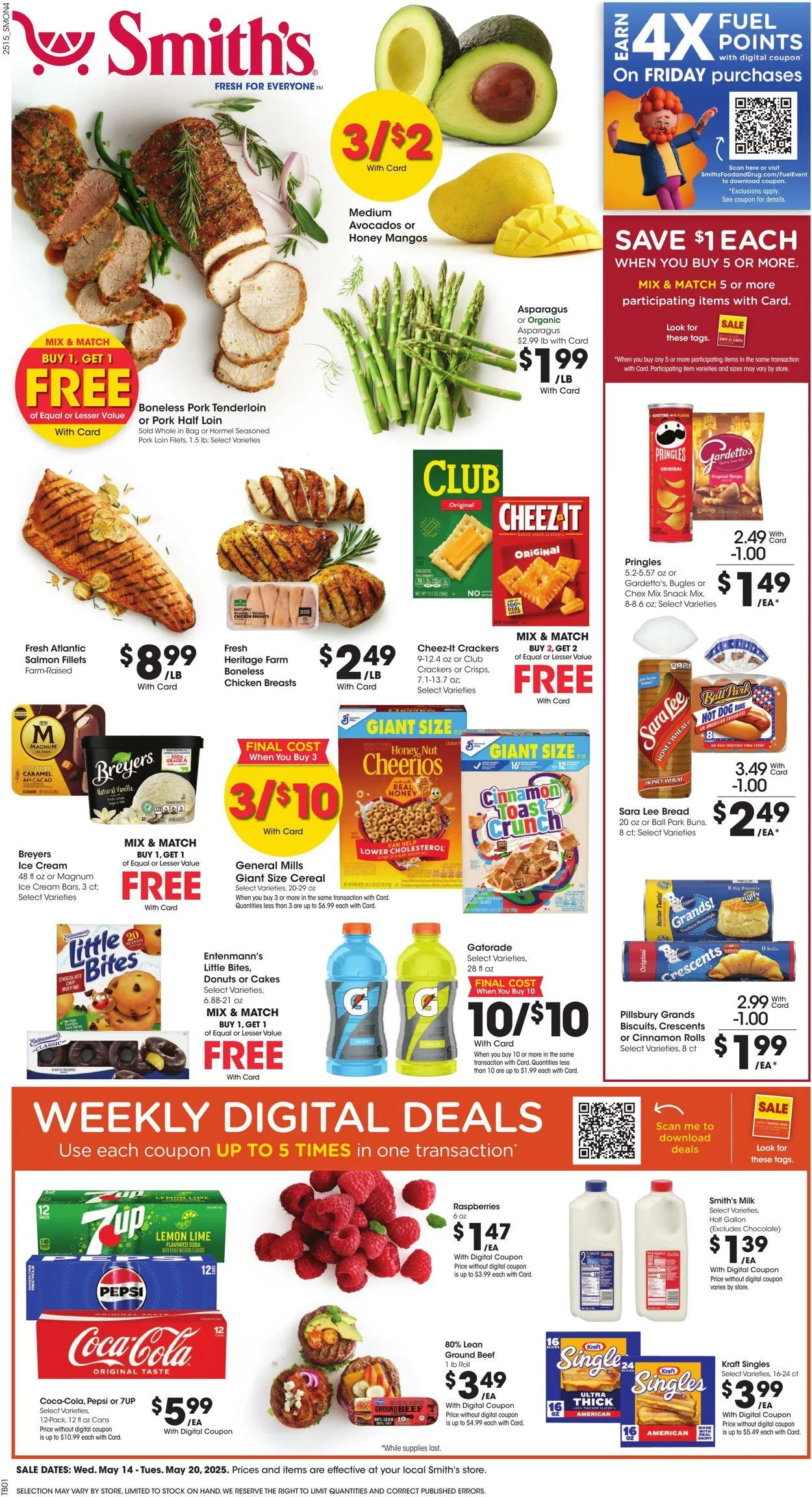 Weekly ad Smith's Current weekly ad from May 14 to May 20 2025 - Page 1
