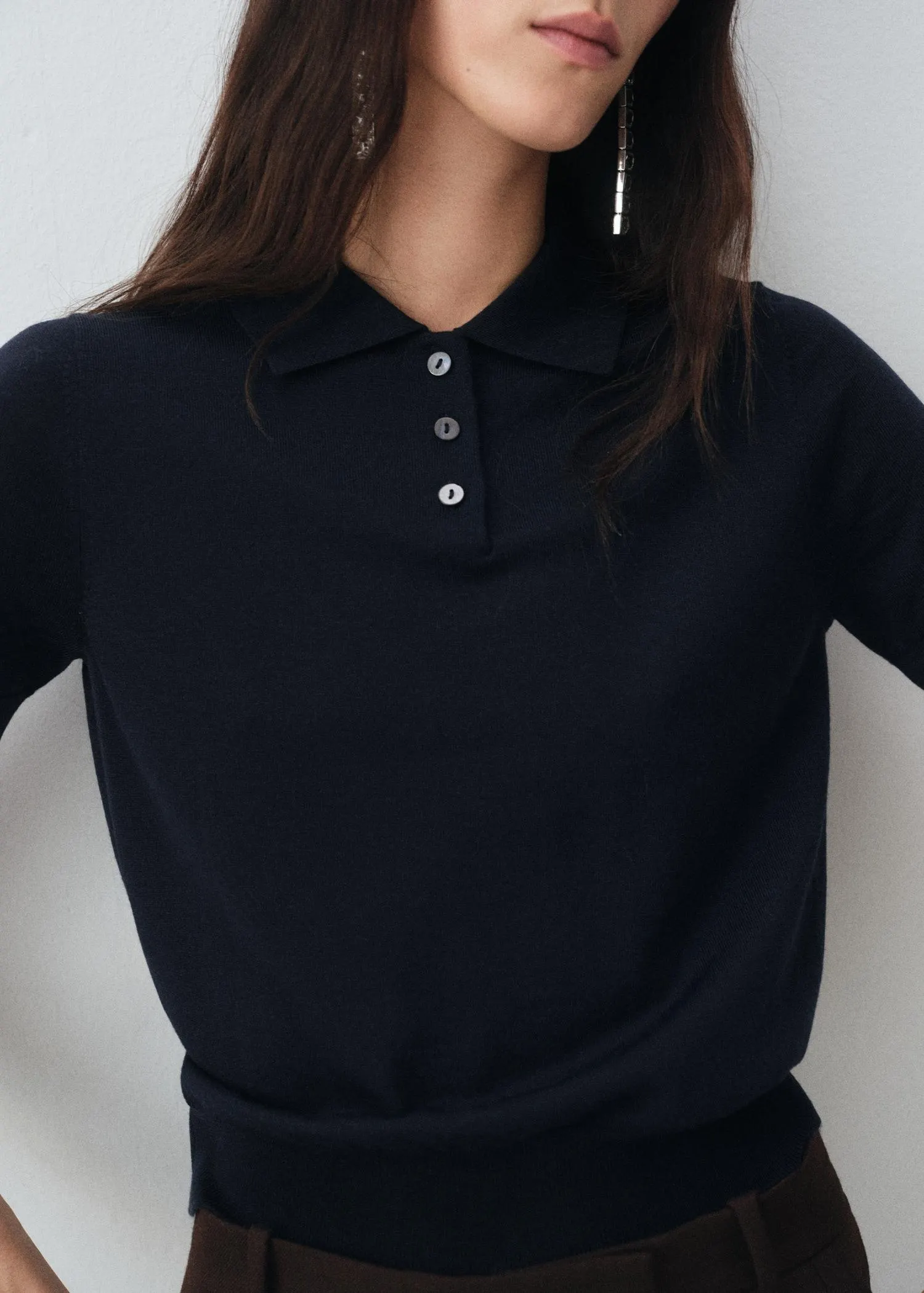 100% wool polo-neck sweater