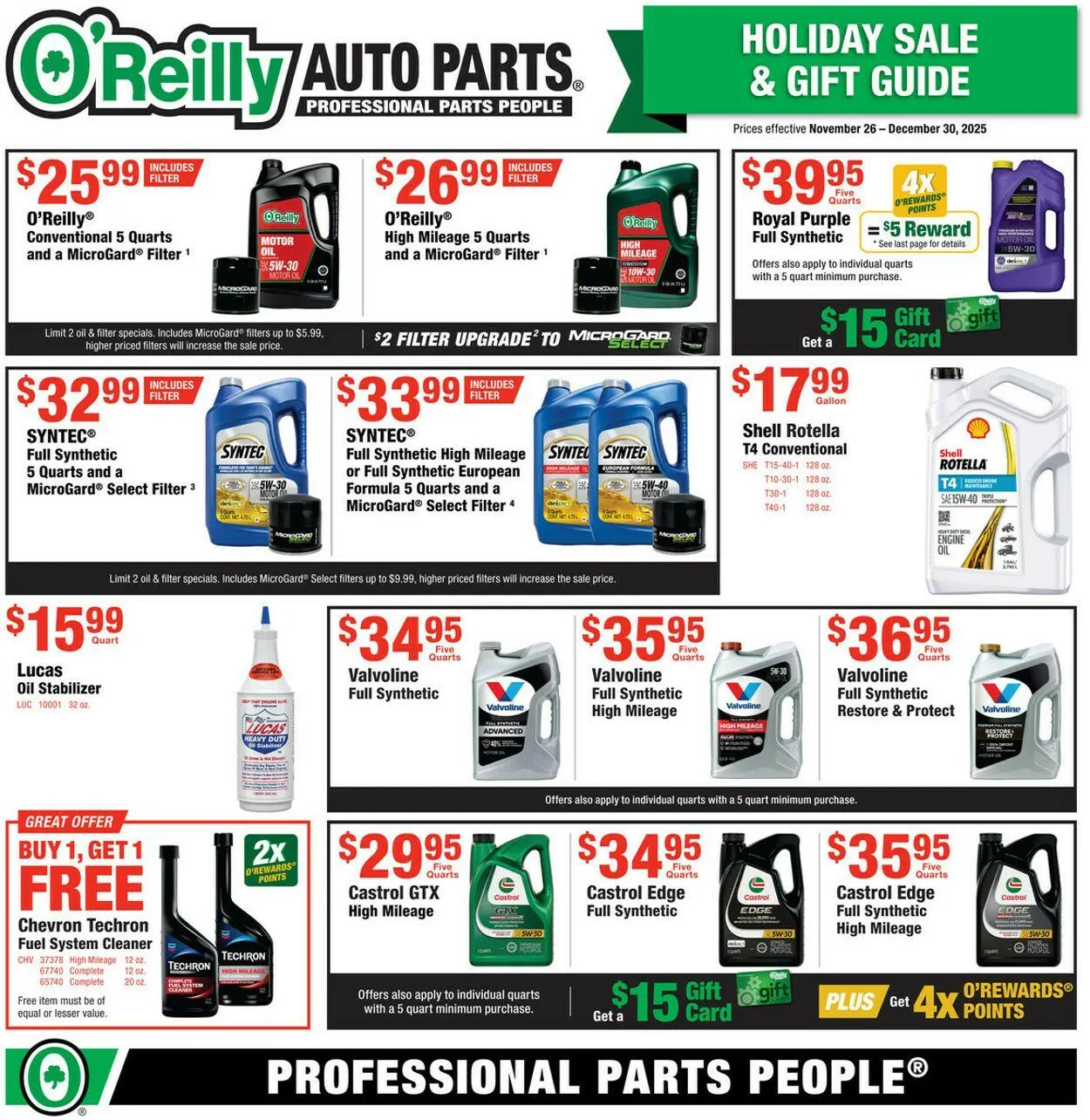 Weekly ad O’Reilly Auto Parts from November 26 to December 30 2025 - Page 1