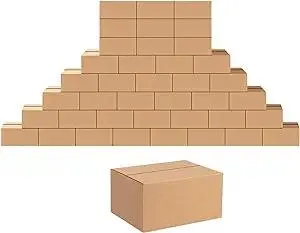EdenseeLake 40 Pack 8x6x4 inches Shipping Boxes Small Cardboard Boxes for Packing, Moving, Mailing, Brown