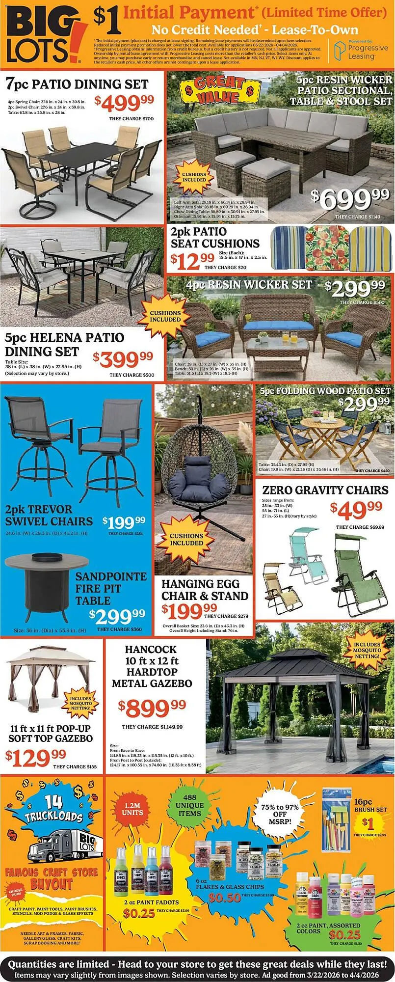 Weekly ad Big Lots weekly ad from March 22 to April 4 2026 - Page 1