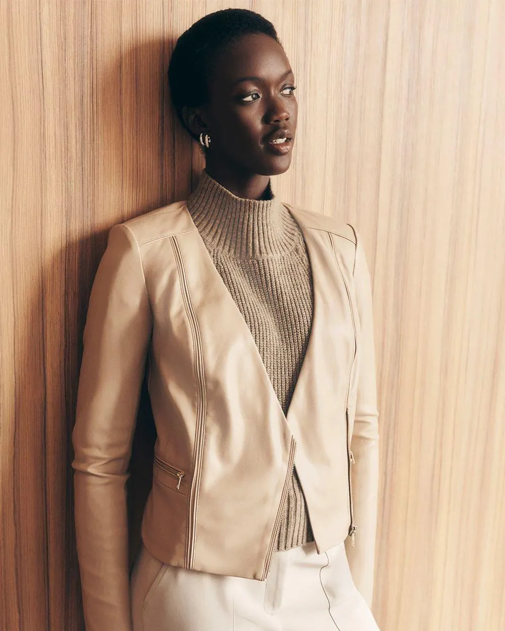 Faux Leather Moto Jacket