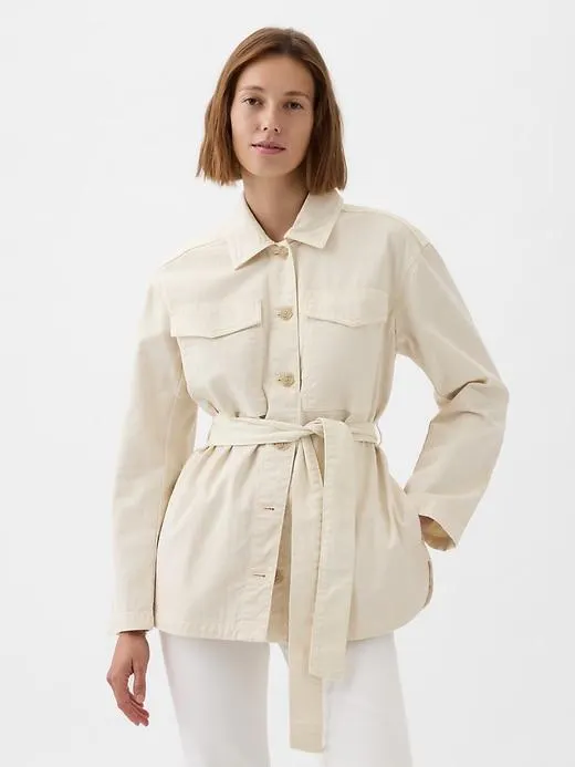 Belted Shirt Jacket