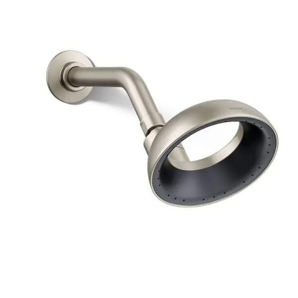 Statement VES 1-Spray Patterns with 1.5 GPM 6 in. Wall Mount Fixed Shower Head in Vibrant Brushed Nickel