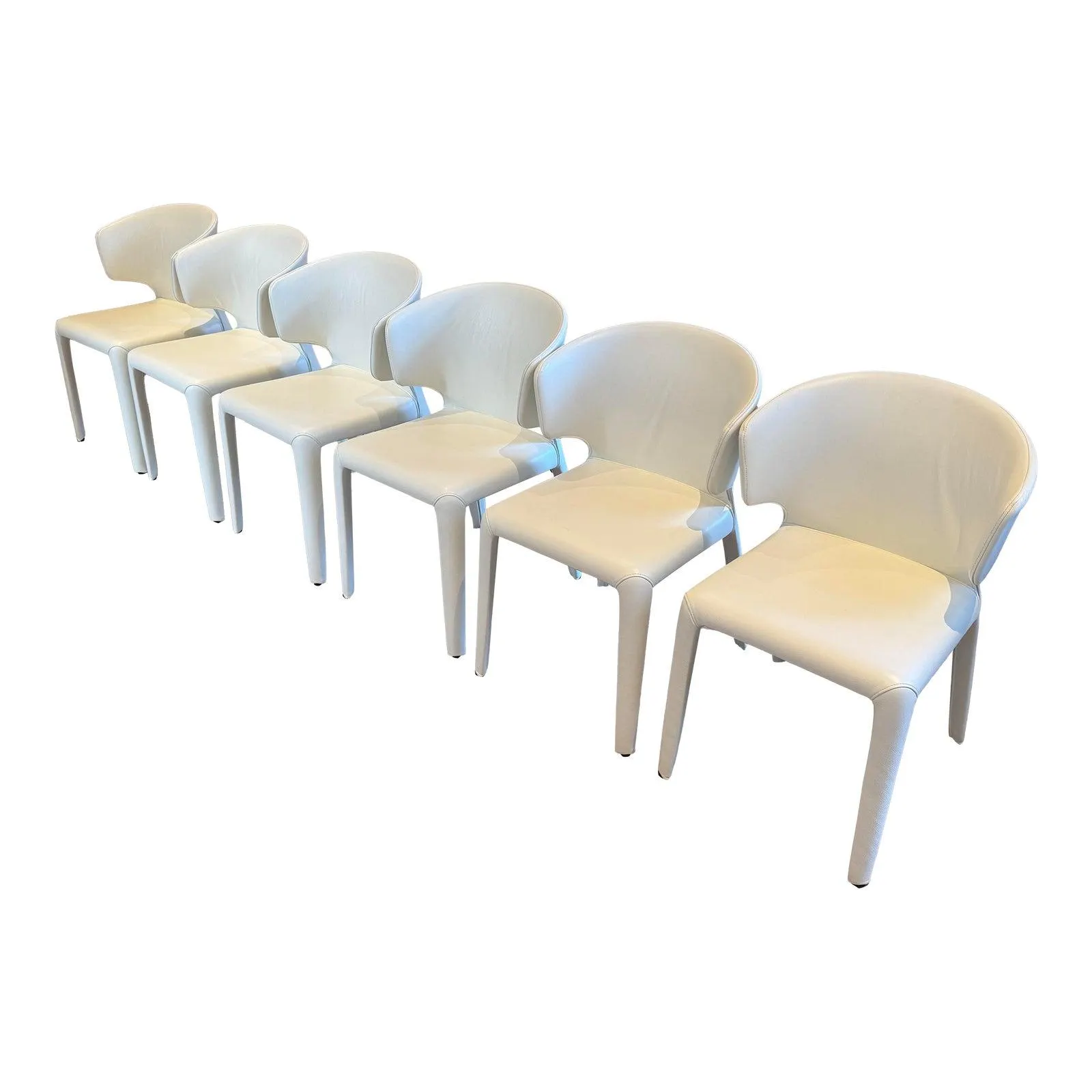 Cassina Hola 367 White Dining Chairs - Set of 6
