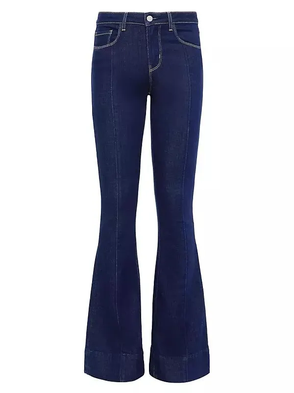Lenora Low-Rise Flared Jeans