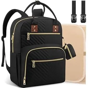 Baby Diaper Bag Backpack, Travel Diaper Bags for Baby Girl Boy Large Capacity Baby Bag Backpack for Women Black