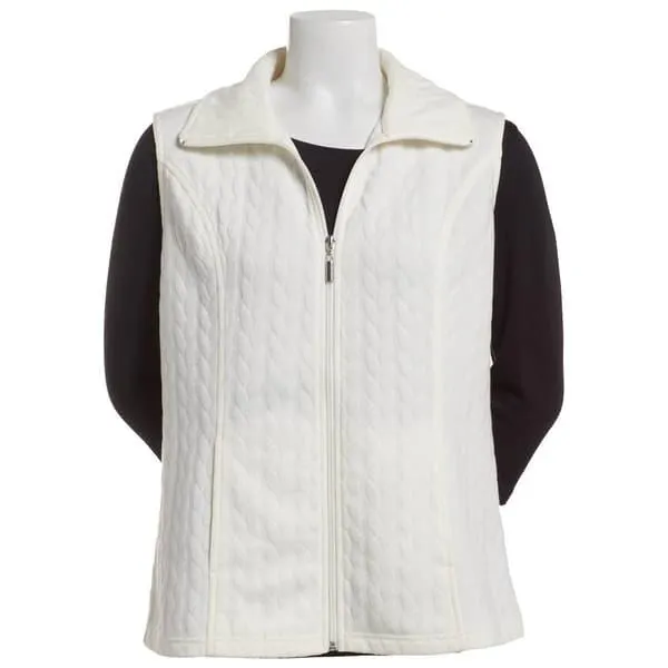 Womens Emily Daniels Quilted Zip Front Vest