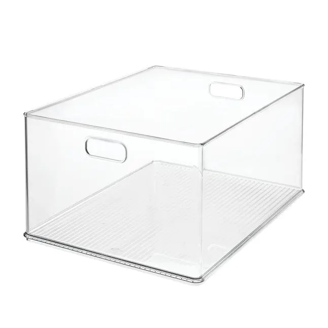 Style Selections ( 14-in W x 6-in H x 11-in D ) Clear Plastic Stackable Bin