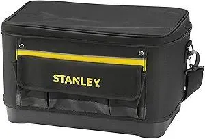 STANLEY 600 Denier Rigid Multi-Purpose Tool Bag, Pocket Storage Organiser for Tools and Small Parts, 16 Inch, 1-96-193