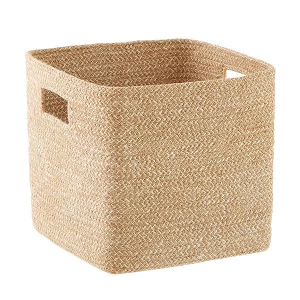 Small Woven Jute Cube