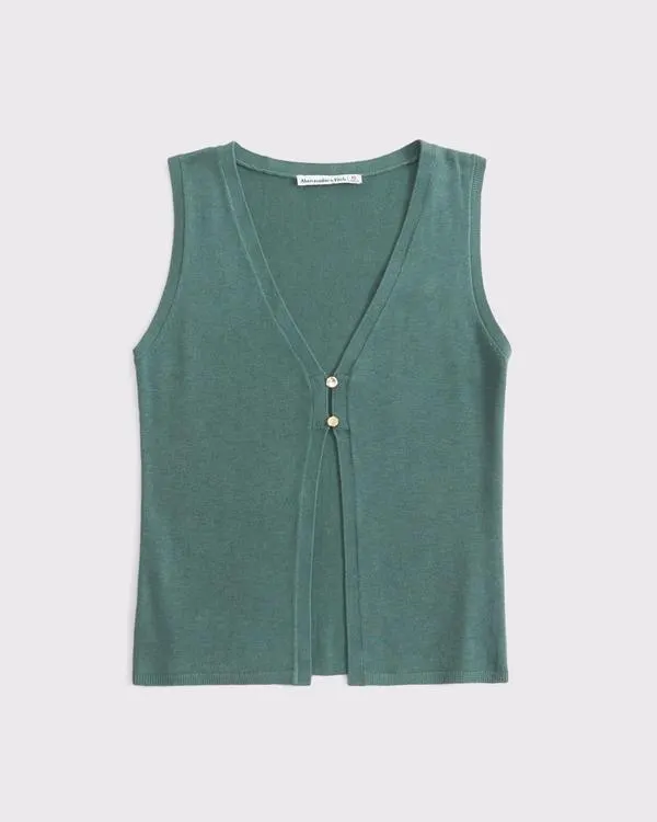 V-Neck Cutaway Sweater Vest