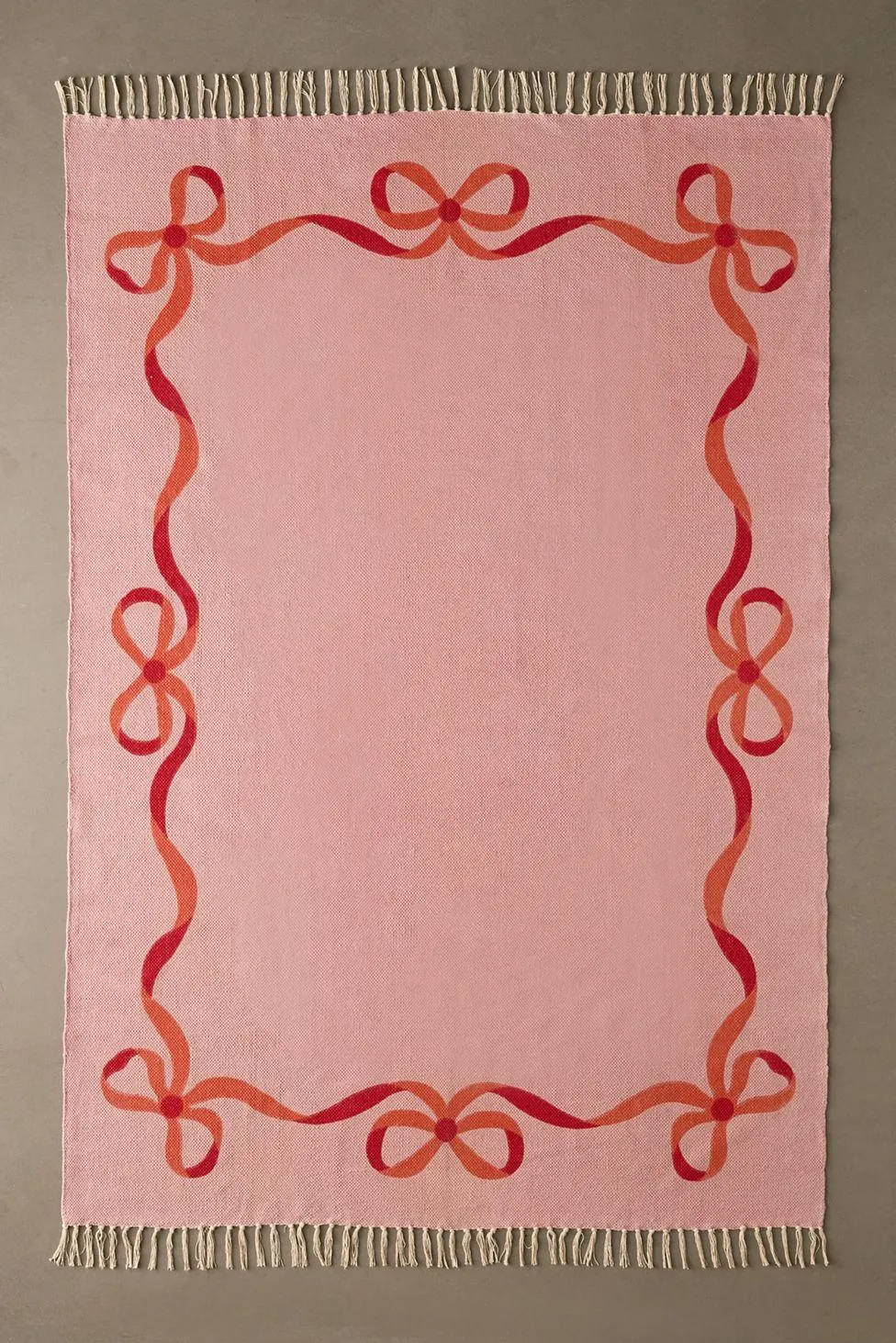 Lacey Bows Unbrushed Printed Rug