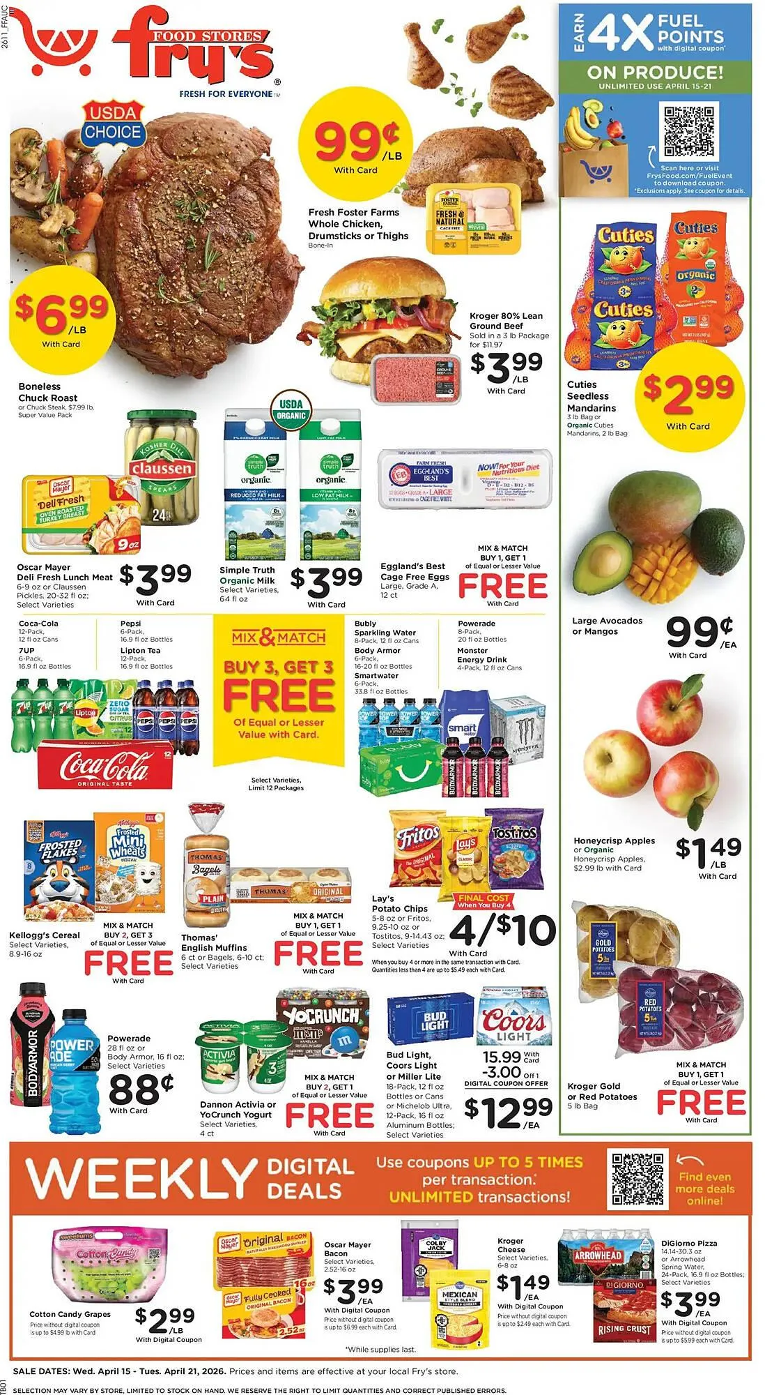 Weekly ad Fry's weekly ad from April 15 to April 21 2026 - Page 1