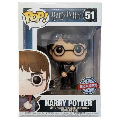 Funko POP! Harry Potter Vinyl Figure - HARRY POTTER (Firebolt Broom & Feather) #51 *Exclusive*