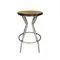 Mid-Century Modern Industrial Italian Stool with Chromed Legs and Formica, 1950s