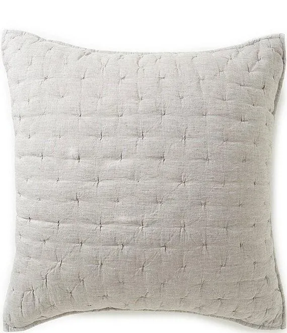 Heirloom Quilted Linen Euro Sham