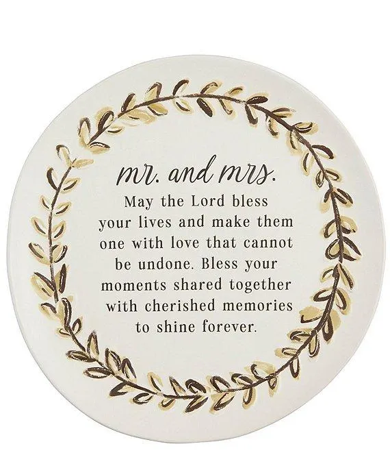 Wedding Mr & Mrs Blessing Plate