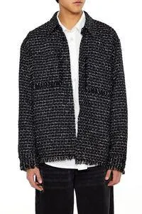 Frayed-Trim Boucle Shirt