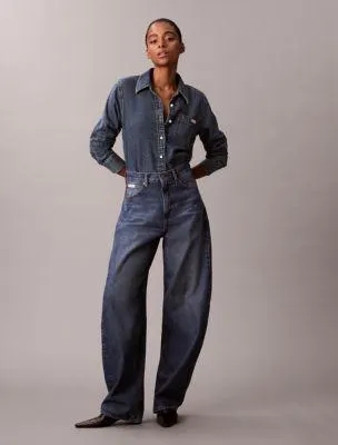 High Rise Barrel Jeans