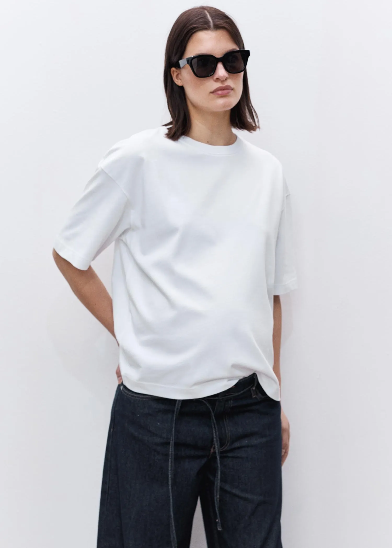 Oversized cotton maternity t-shirt