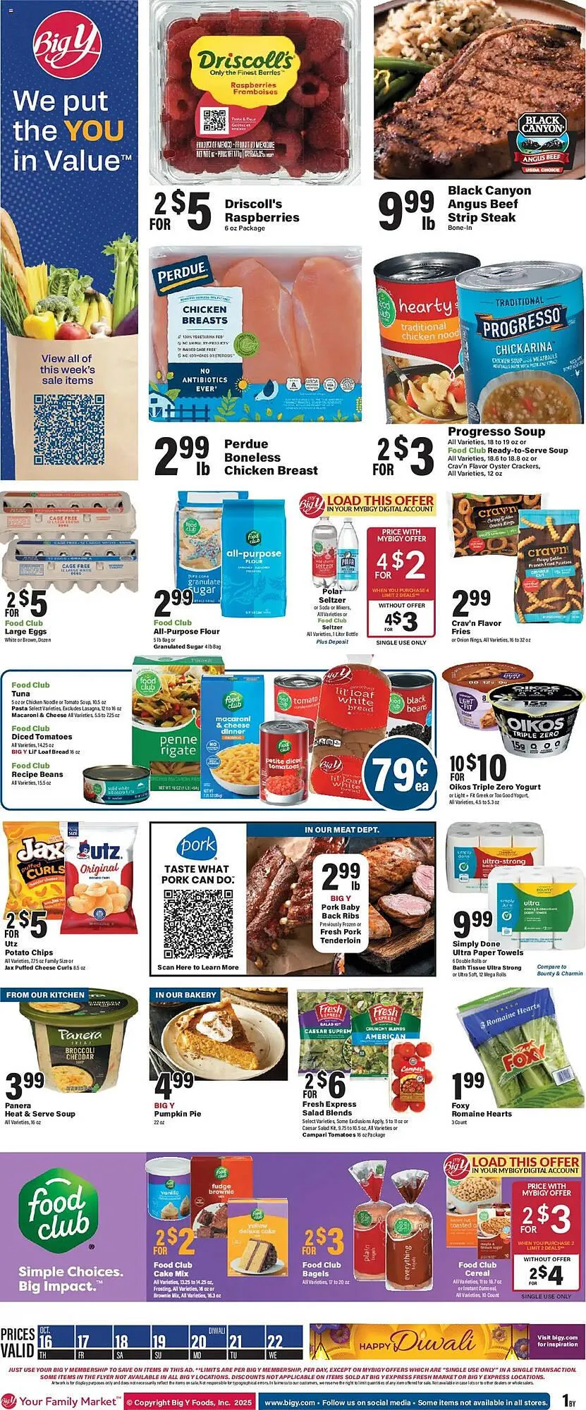 Weekly ad Big Y flyer from October 16 to October 22 2025 - Page 1