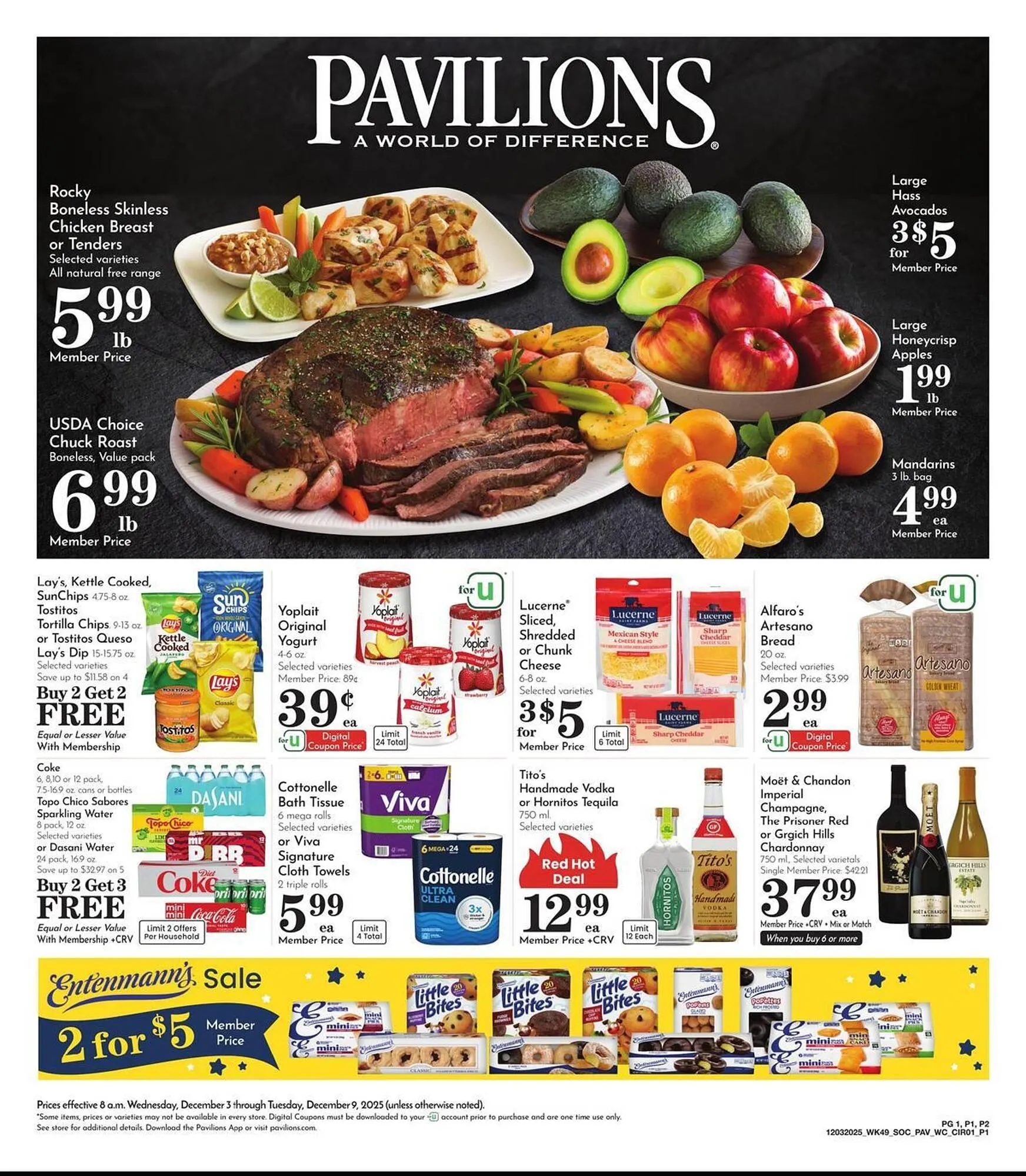 Weekly ad Pavilions weekly ad from December 3 to December 9 2025 - Page 1