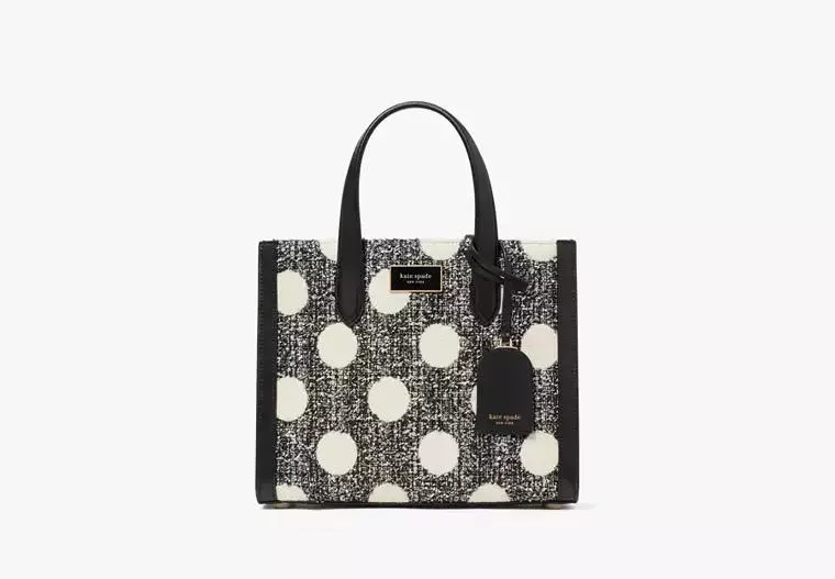 Manhattan Dot Tweed Small Tote