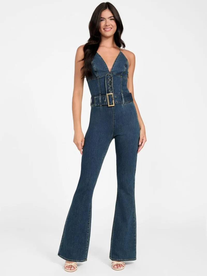 Eco Rebel Halter Denim Jumpsuit