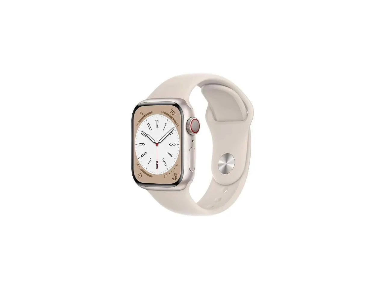 Apple Watch Series 8 41mm GPS - Starlight Aluminum Case - Starlight Sport Band (2022) - Very Good Condition