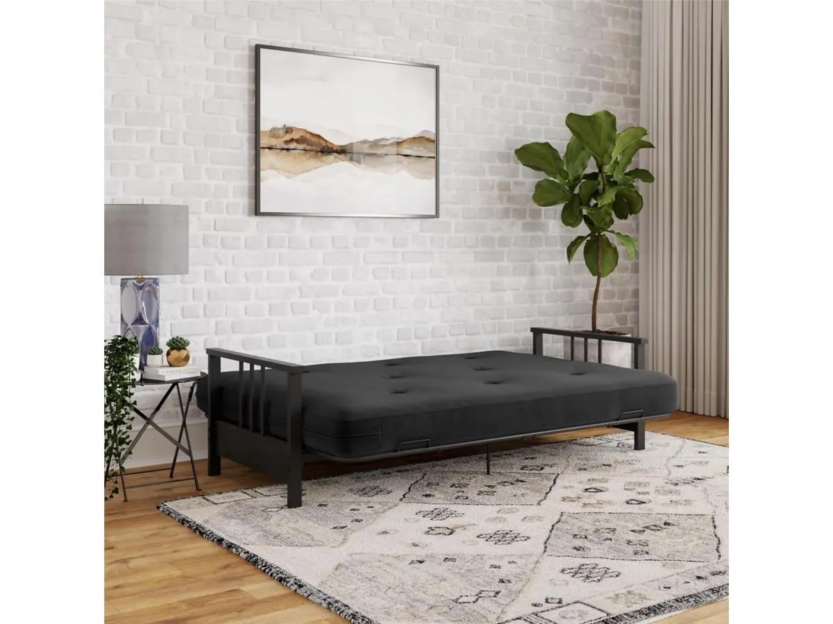 Atwater Living Hana Metal Arm Futon with Mattress