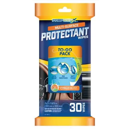 PrepWERX Multi-Surface Protectant Wipes - Citrus Blitz, 30 ct.