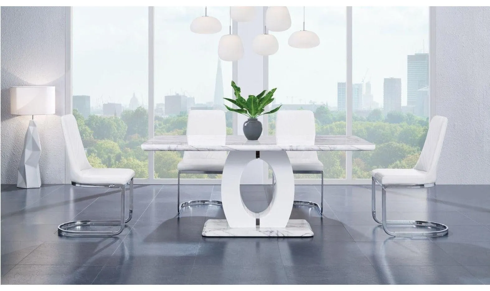 Global Furniture Gosta 4-Seater Dining Table with Garda Chair