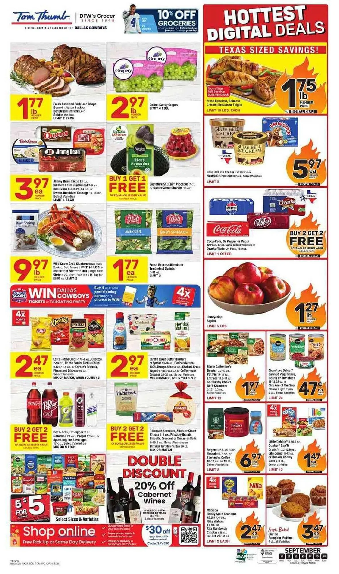 Weekly ad Tom Thumb weekly ad from September 10 to September 16 2025 - Page 1