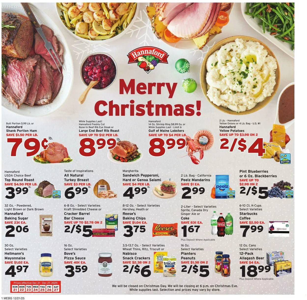 Weekly ad Hannaford Current weekly ad from December 21 to December 27 2025 - Page 1