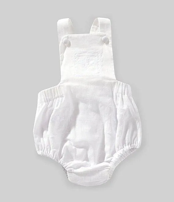 x Kristin Ellen Hockman Baby Girls Liv Embroidered Linen Blend Sunsuit Bubble