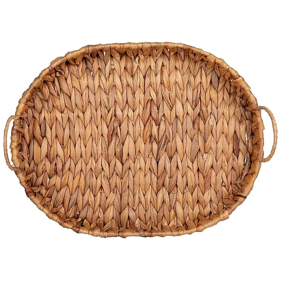 allen + roth Brown/Tan Rattan Modern Decorative tray