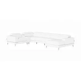 Bergamo Power Motion Extended Right Sectional Sofa White