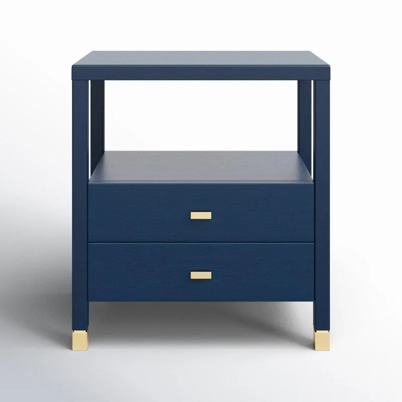Navy Blue Francisca 2 - Drawer Nightstand