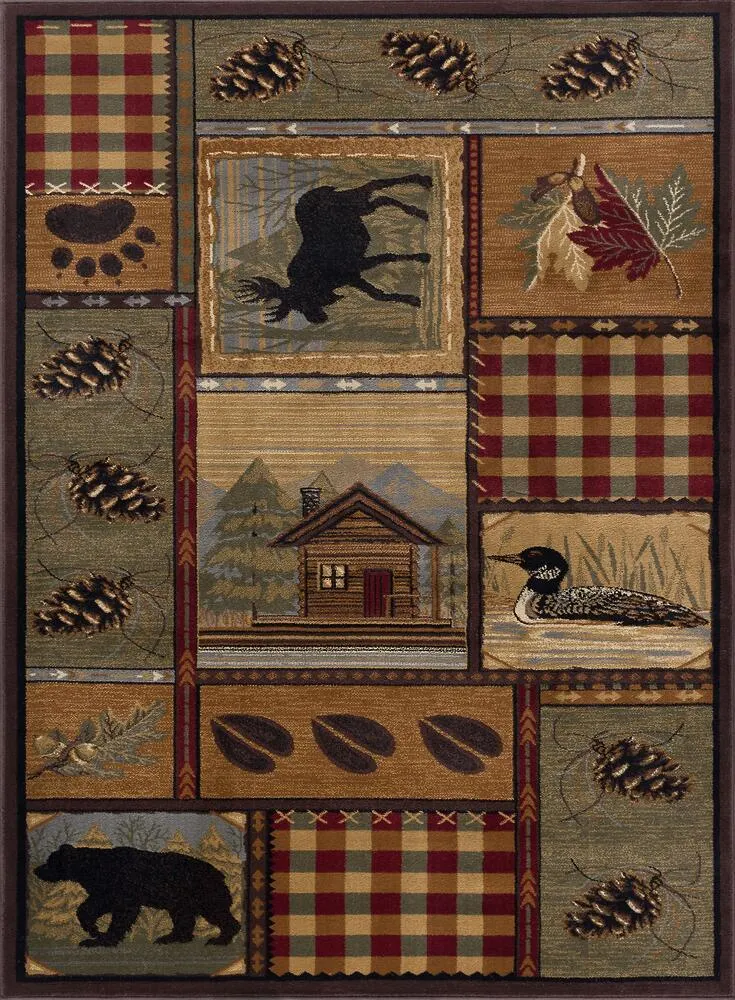 Designer's Image™ Lodge Cabin Brown 24" x 3' Area Rug