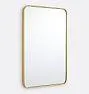 Rounded Rectangle Metal Framed Mirror
