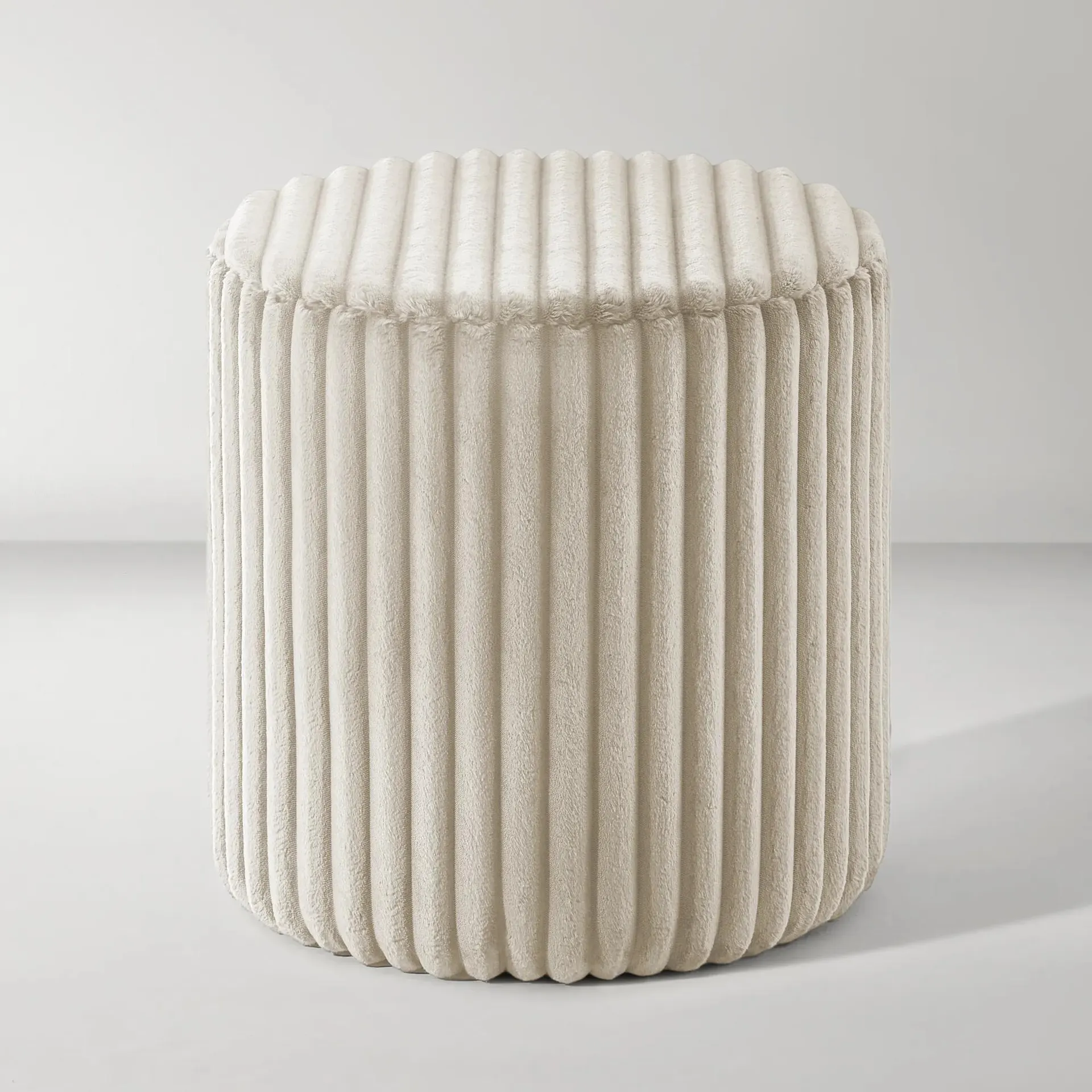 Fleece Stool - Ivory