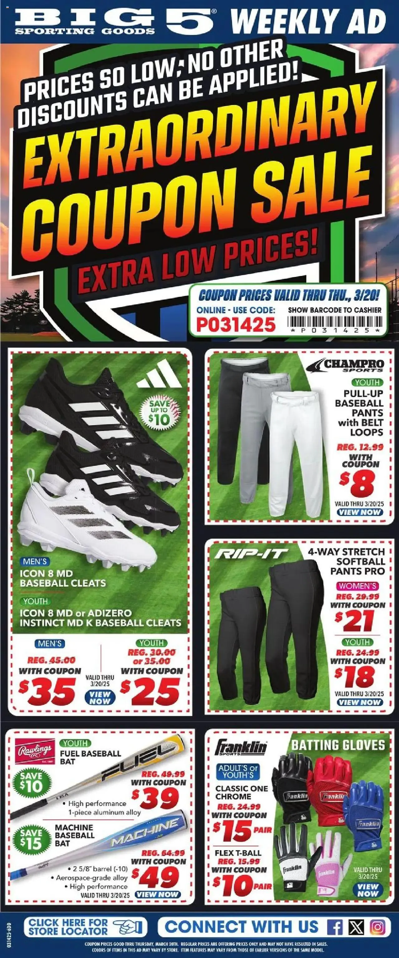 Weekly ad Big 5 Sporting Goods Weekly Ad from March 14 to March 20 2025 - Page 1