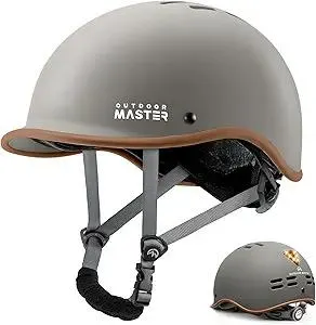 OutdoorMaster Bike Helmet for Adults,Adjustable Cycling Helmet with Light for Men & Women - Safety Certified for Bicycle Skateboard Road Bike Skating Roller Commuting Helmet