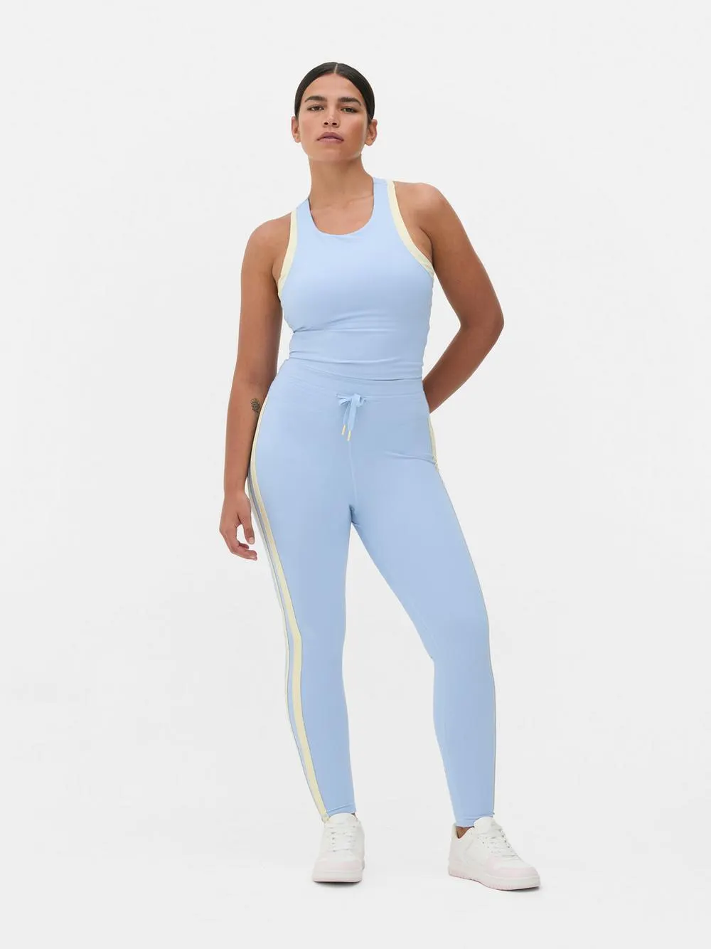 Contrast Drawstring Leggings