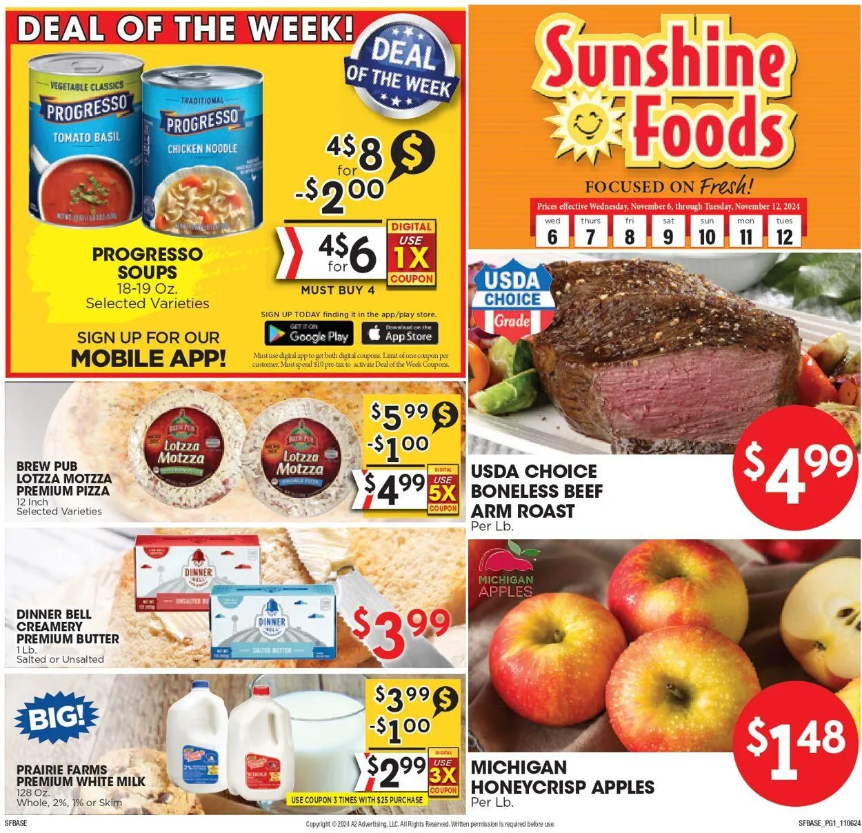 Weekly ad Sunshine Foods from November 6 to November 12 2024 - Page 1