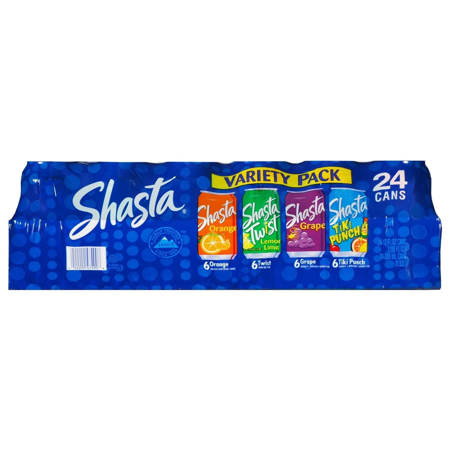 Shasta Soda Variety Pack 12 fl. oz., 24 pk.