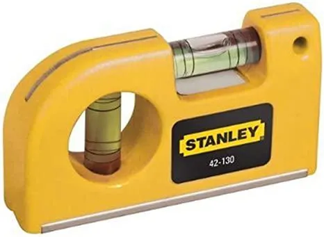 Stanley 0-42-130 Pocket Level magnetic horizontal/vertical, Yellow